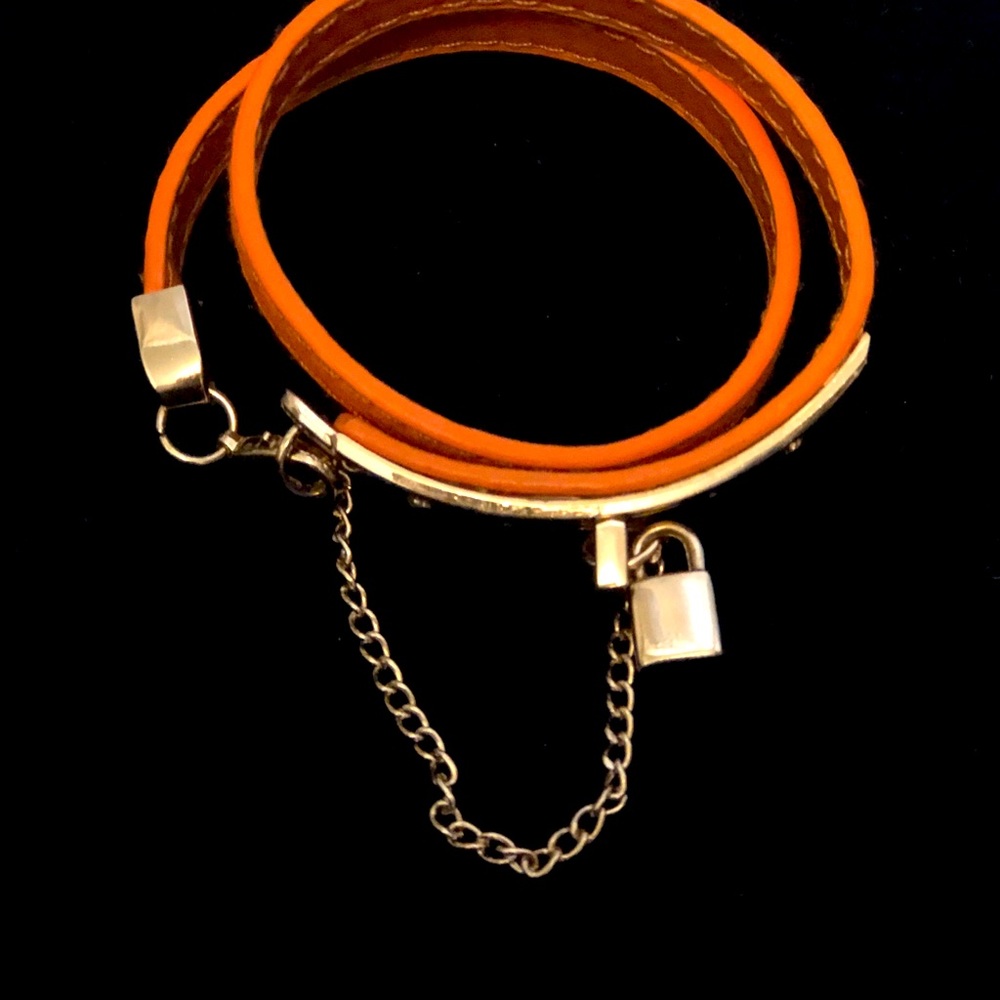 Faux leather bracelet